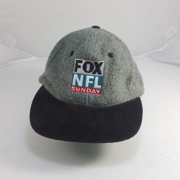 VTG Fox NFL Sunday Strapback Hat Cap Plush Suede - Picture 1 of 9